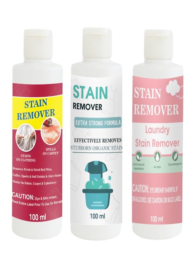 TOOVUS Stain Remover Combo Pack of Red, Doll and Pink Stain Remover | Multi-Surface Cleaning Solution for Clothes, Fabrics, Upholstery (100 g Each) - Image 1